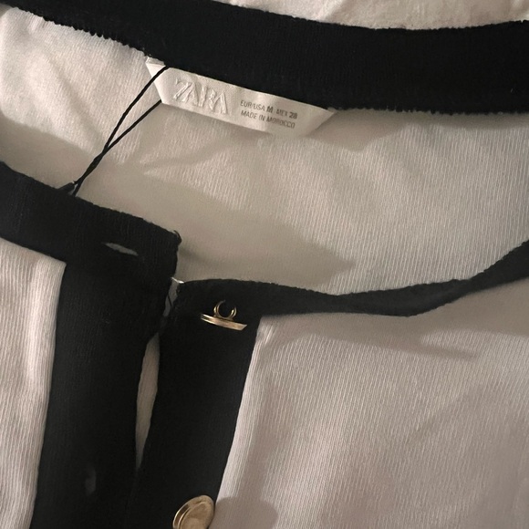 NWOT Zara shirt with contrast piping - Picture 3 of 6